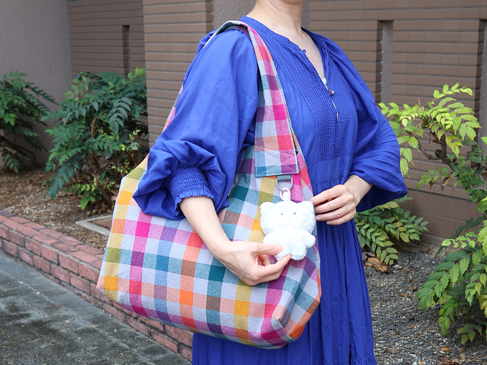 クラフトハートトーカイオリジナル新作レシピ「大容量トートバッグ」（作品例）