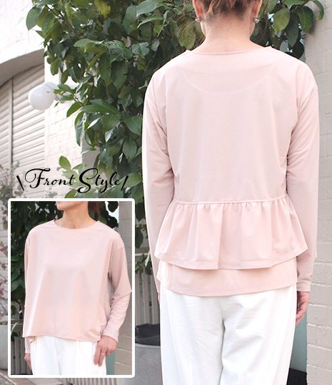 イタリアンボア生地で作る「バックフリルプル」