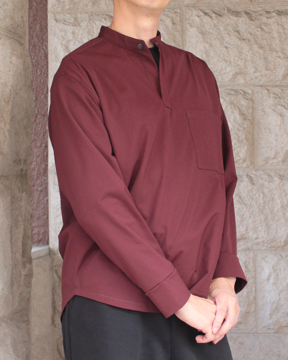 2025年10月のフリーパターン MT-706 メンズバンドカラーシャツ