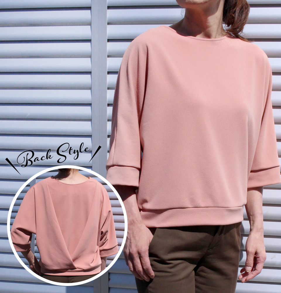 クライ・ムキ式ソーイングスクールのフリーパターン T-413 バックタックブラウス