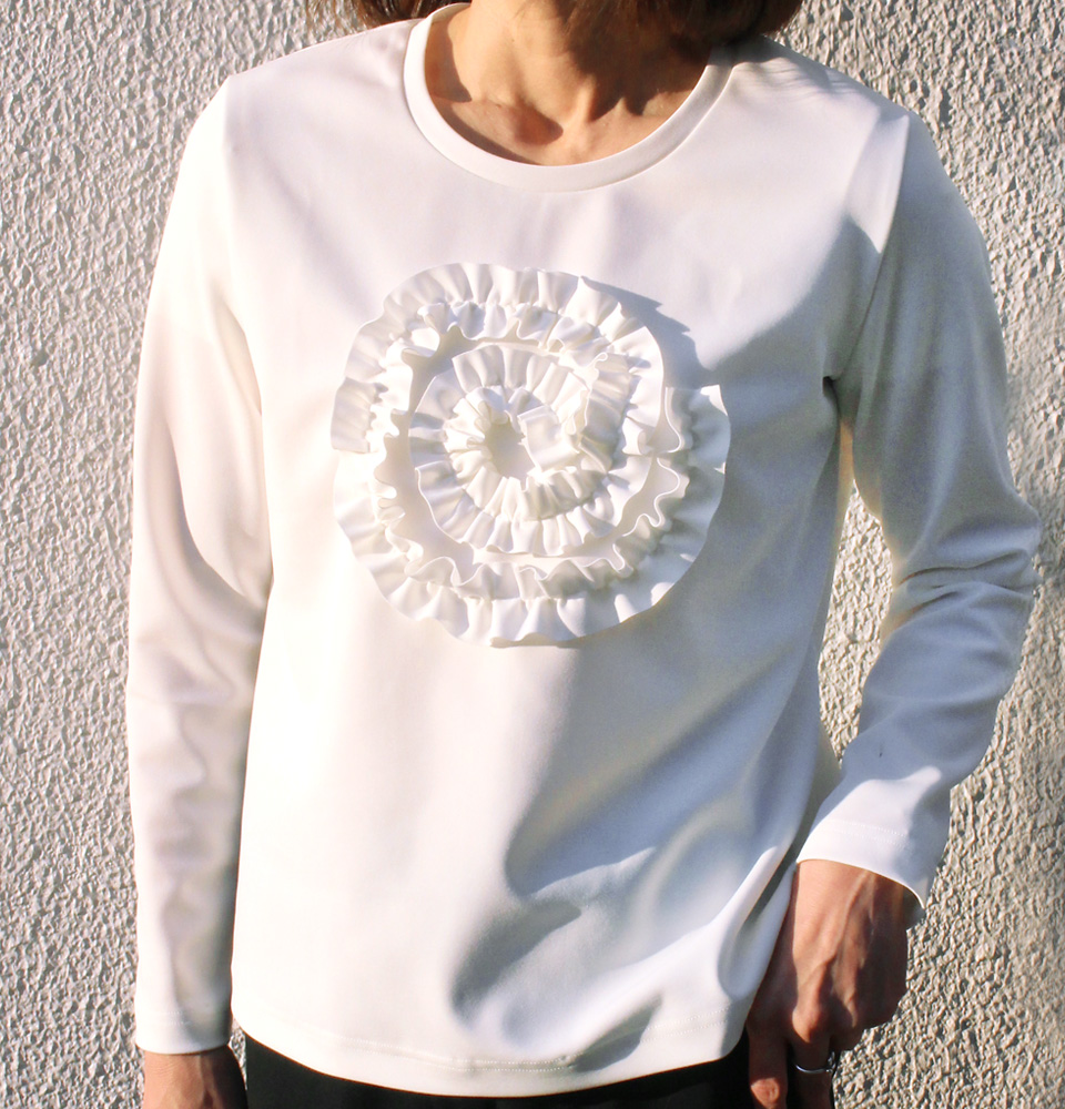 クライ・ムキ式ソーイングスクールのフリーパターン T-432 フリルＴシャツ