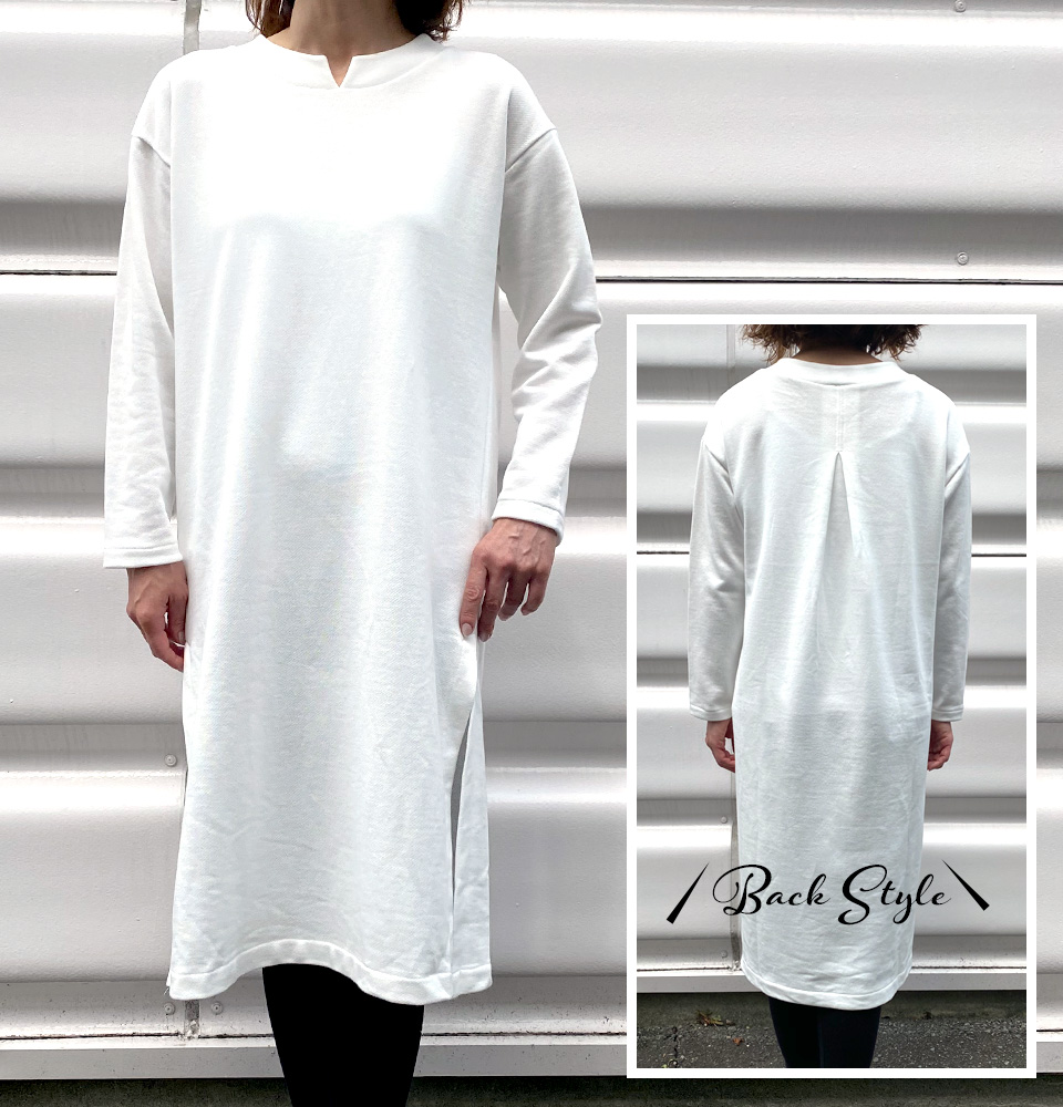 クライ・ムキ式ソーイングスクールのフリーパターン OP-458 ロングワンピ