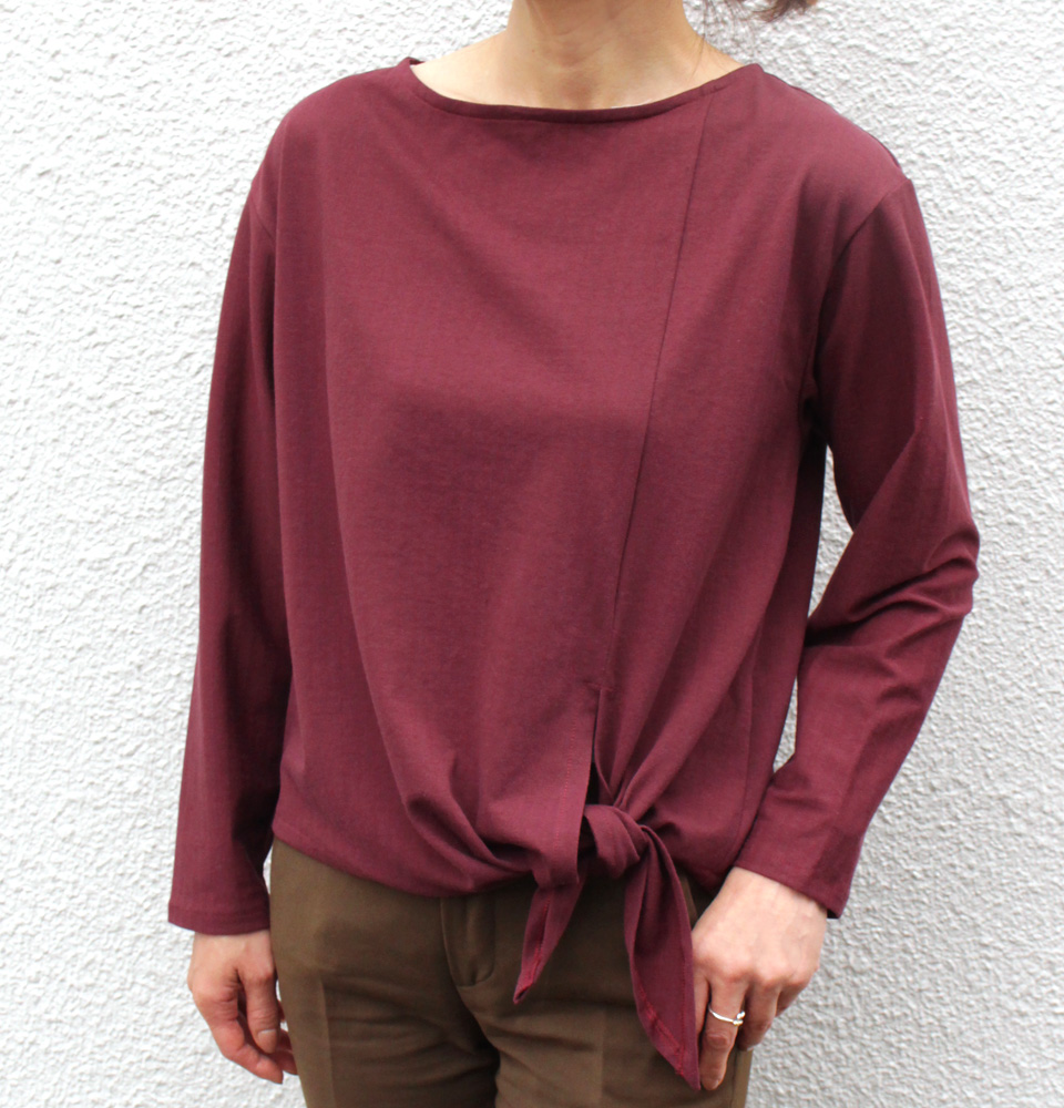 クライ・ムキ式ソーイングスクールのフリーパターン T-476 裾結びプル