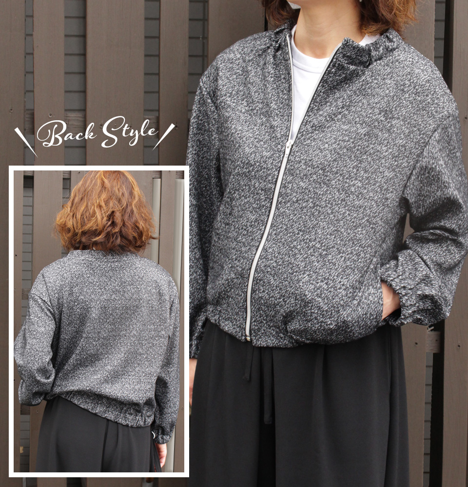 クライ・ムキ式ソーイングスクールのフリーパターン JK-474 ギャザーブルゾン