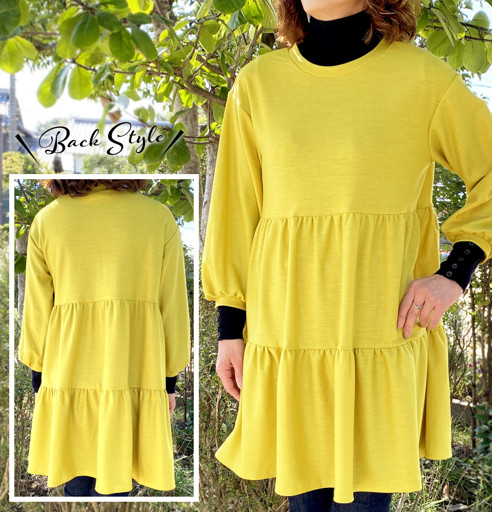 クライ・ムキ式ソーイングスクールのフリーパターン T-478 ティアードチュニック