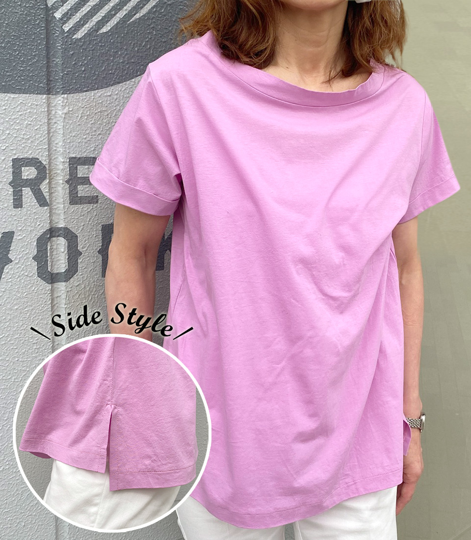 クライ・ムキ式ソーイングスクールのフリーパターン T-502 ボートネックＴ