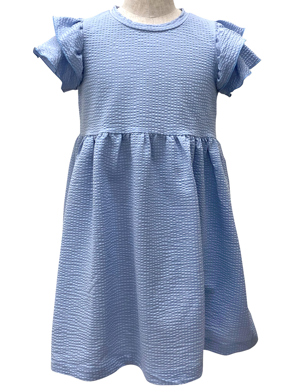 クライ・ムキ式ソーイングスクールのフリーパターン KOP-511 Ｗフリルワンピ