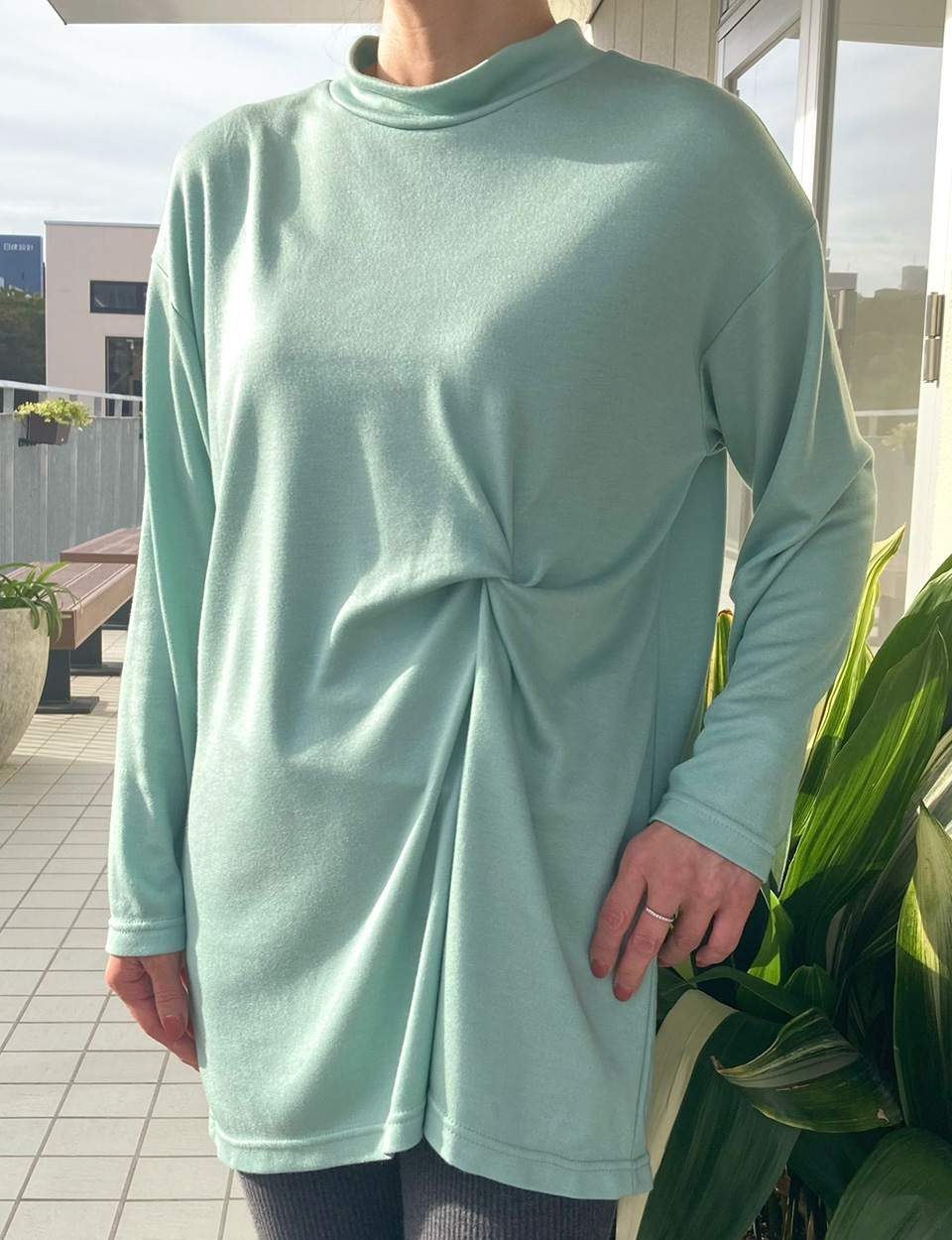 クライ・ムキ式ソーイングスクールのフリーパターン T-522 ツイストタックチュニック