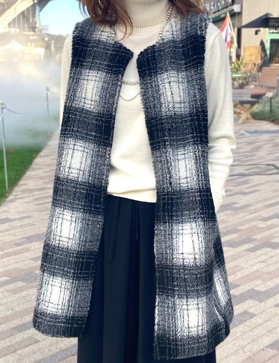 クライ・ムキ式ソーイングスクールのフリーパターン VE-534 裏付きジレ