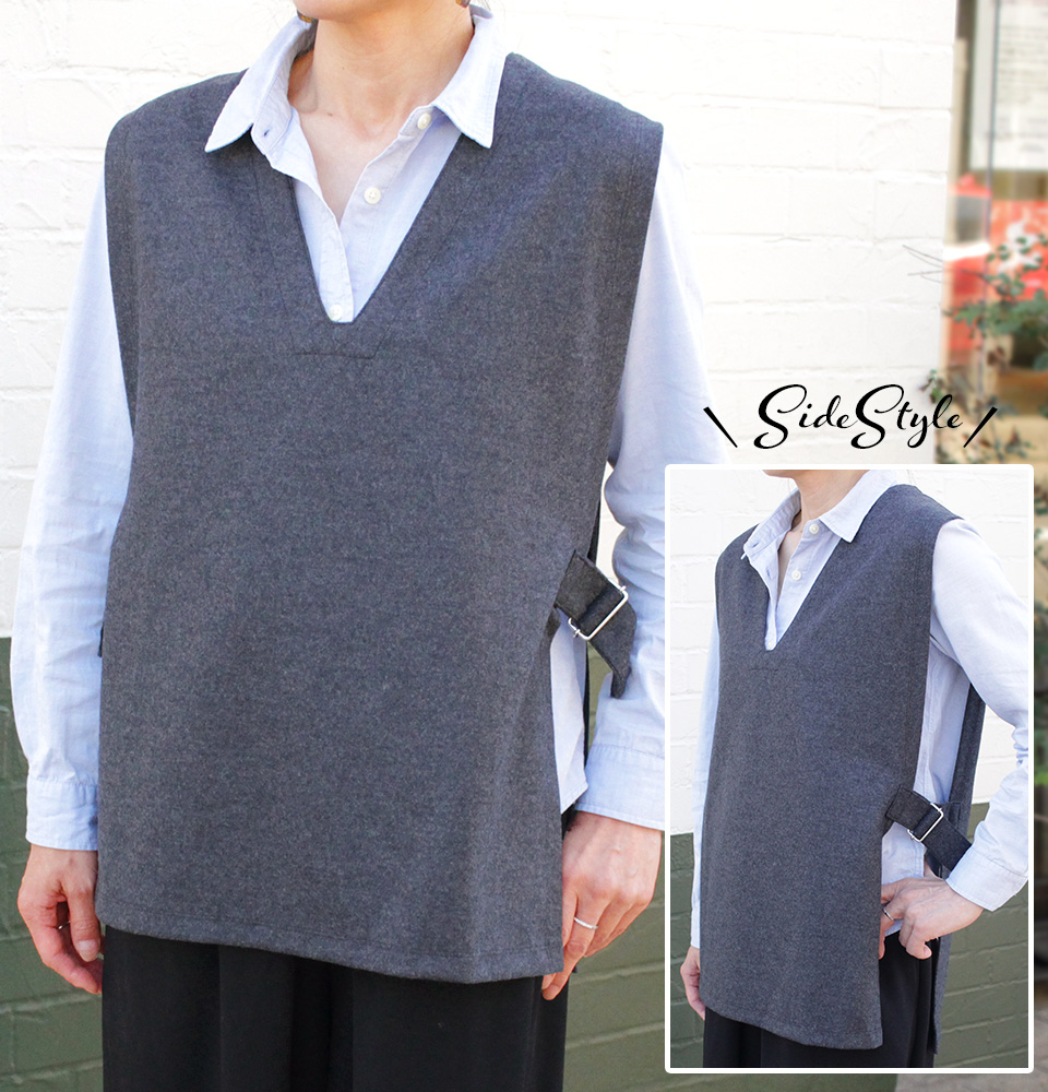 クライ・ムキ式ソーイングスクールのフリーパターン VE-566 タブ付きジレ