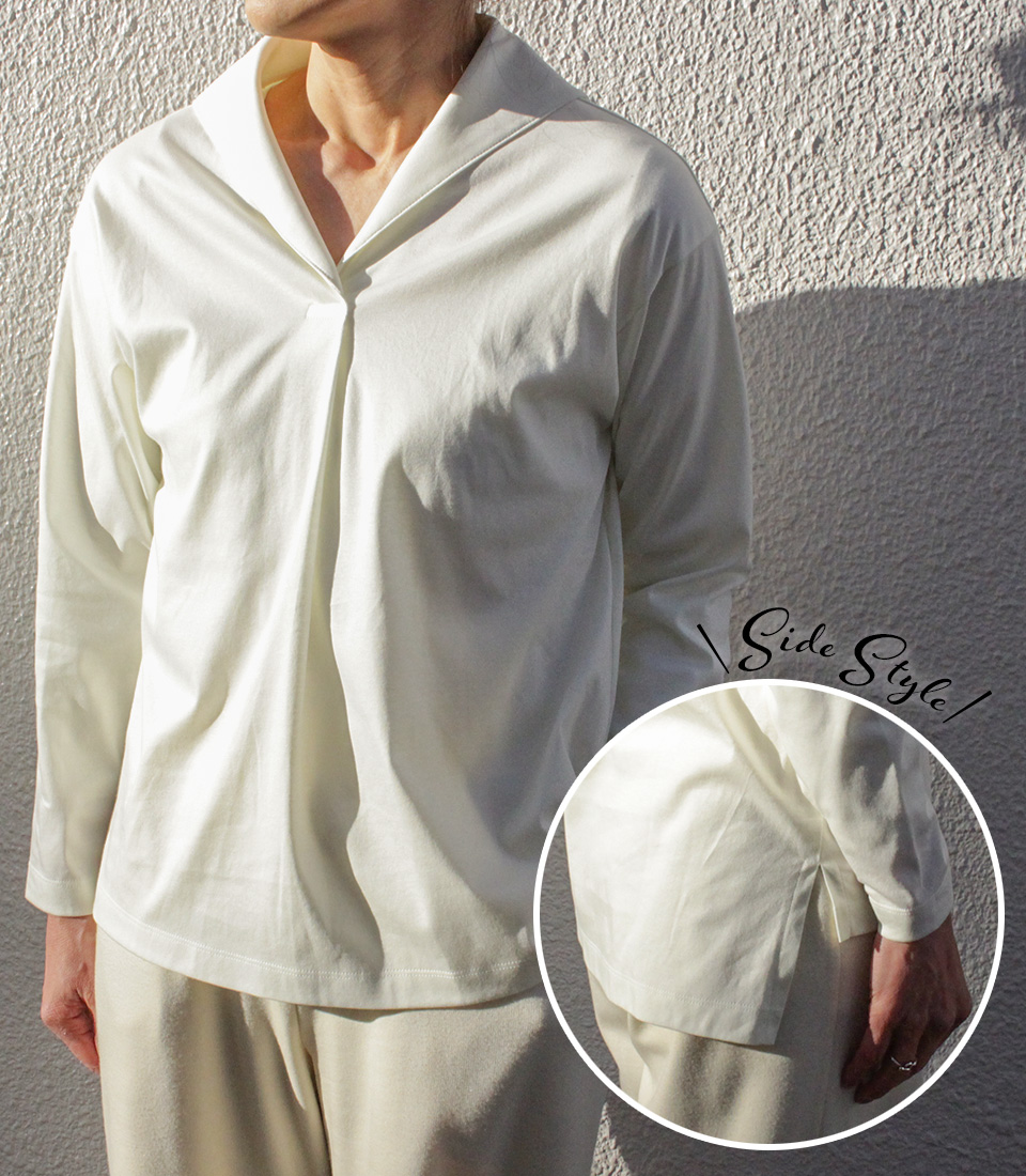 クライ・ムキ式ソーイングスクールのフリーパターン T-576 イタリアンカラープル