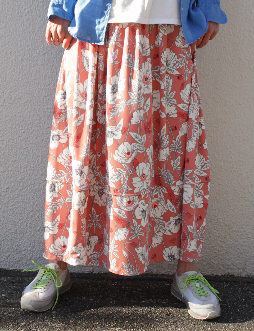 クライ・ムキ式ソーイングスクールのフリーパターン SK-581 コクーンスカート