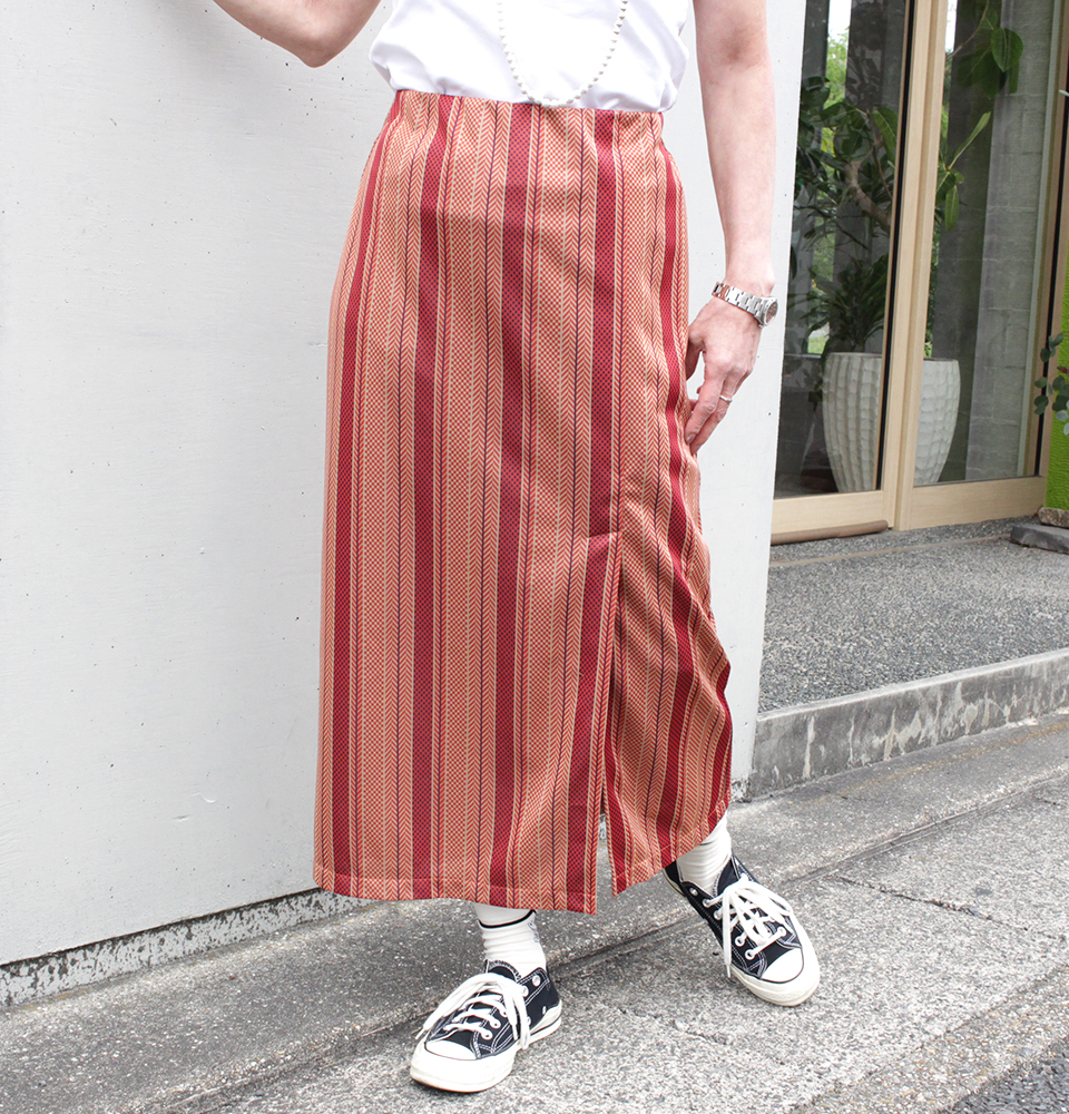 クライ・ムキ式ソーイングスクールのフリーパターン SK-591 スリットスカート