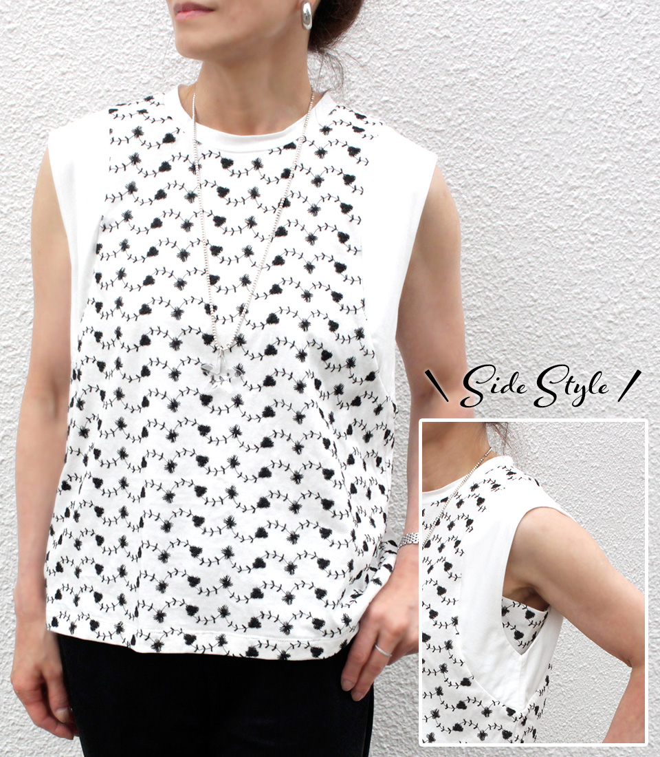 クライ・ムキ式ソーイングスクールのフリーパターン T-594 切り替えノースリーブ