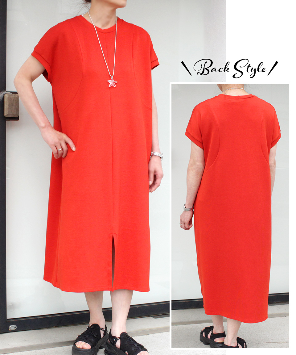 クライ・ムキ式ソーイングスクールのフリーパターン OP-595 フレンチ切り替えワンピ