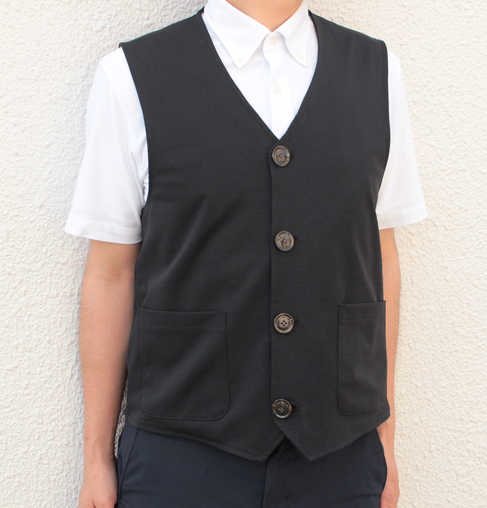 クライ・ムキ式ソーイングスクールのフリーパターン MVE-598 メンズベスト