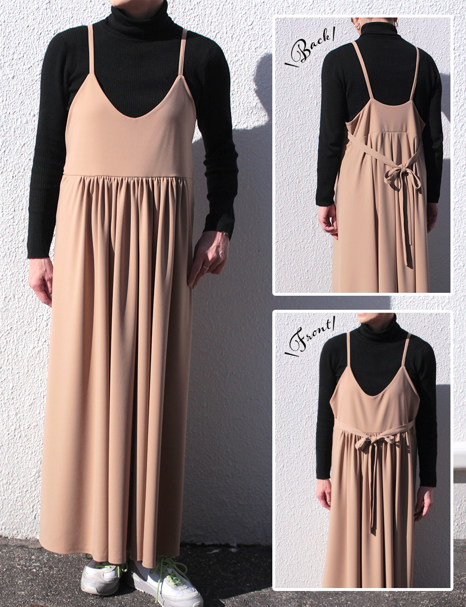 クライ・ムキ式ソーイングスクールのフリーパターン OP-626 リボンワンピ