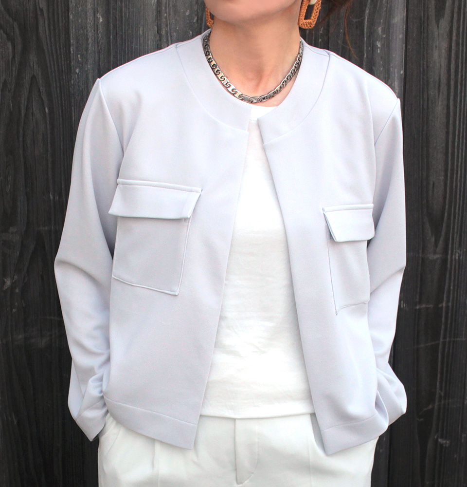 クライ・ムキ式ソーイングスクールのフリーパターン JK-651 フラップジャケット