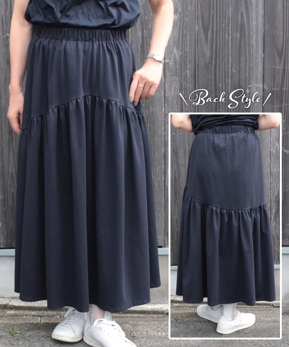 クライ・ムキ式ソーイングスクールのフリーパターン SK-660 ラウンドティアードスカート