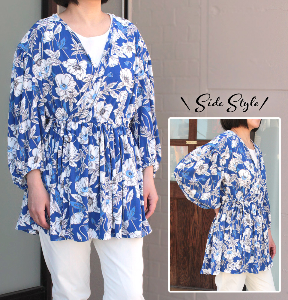 クライ・ムキ式ソーイングスクールのフリーパターン T-684 カシュクールブラウス