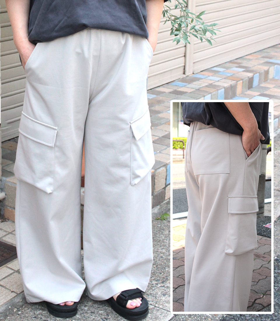 クライ・ムキ式ソーイングスクールのフリーパターン PT-691 カーゴワイドパンツ