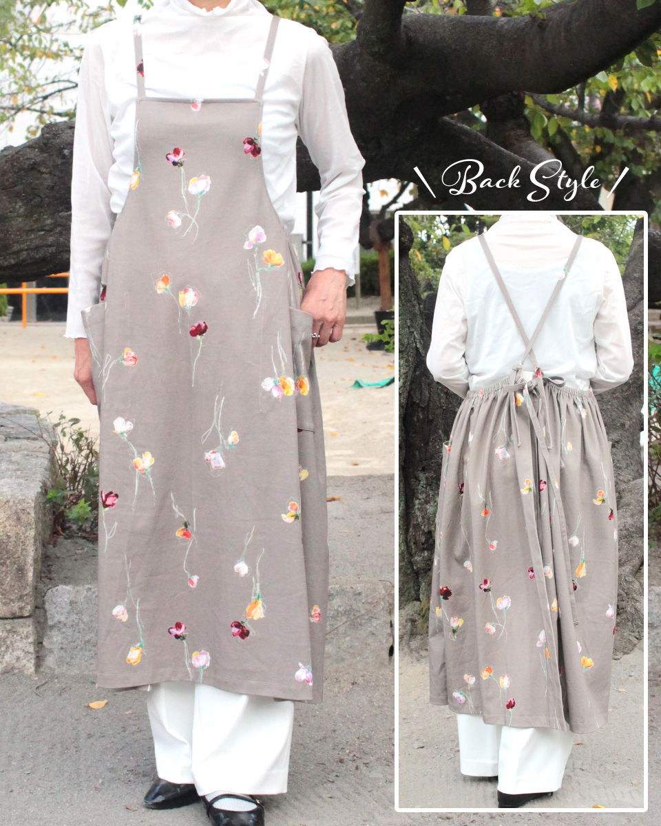 2025年12月のフリーパターン OP-707 エプロン風ワンピ