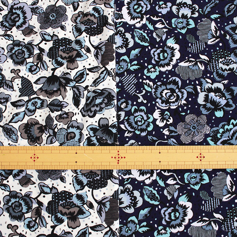 クライ・ムキ先生オリジナルデザイン生地 レトロ 花