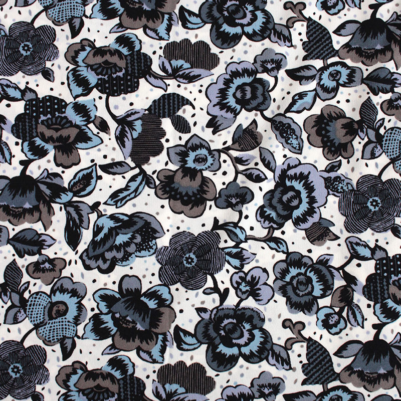 クライ・ムキ先生オリジナルデザイン生地 レトロ 花