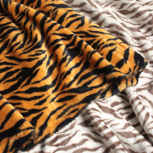 マイヤープリント生地 １mカット トラ柄