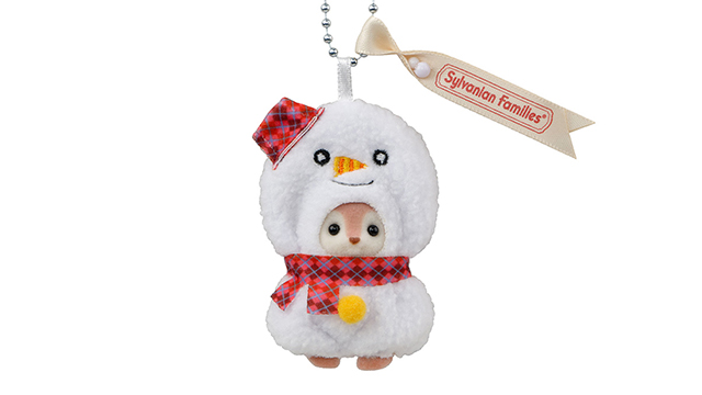 シルバニアファミリーキーチェーン シカの赤ちゃん-雪だるま-｜手芸