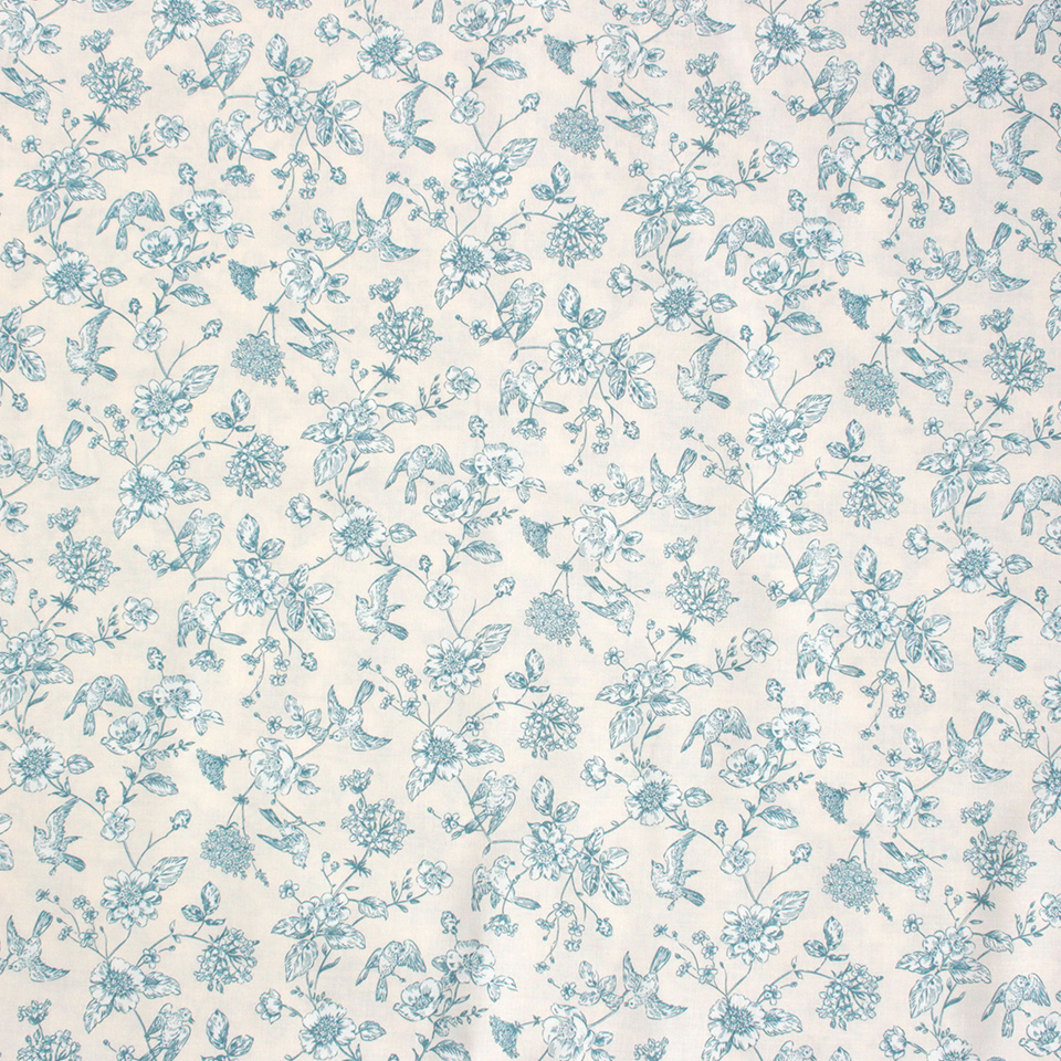 特価顔料プリント スケア生地 小鳥柄/動物柄