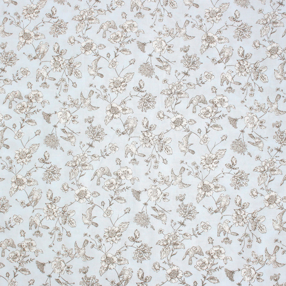 特価顔料プリント スケア生地 小鳥柄/動物柄