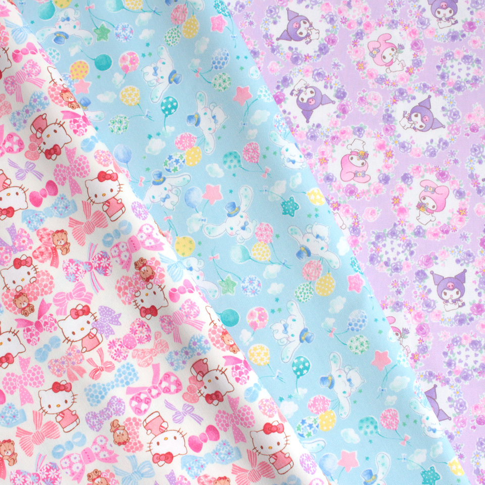 サンリオキャラクターズ×ソノピエナ オックスプリント生地