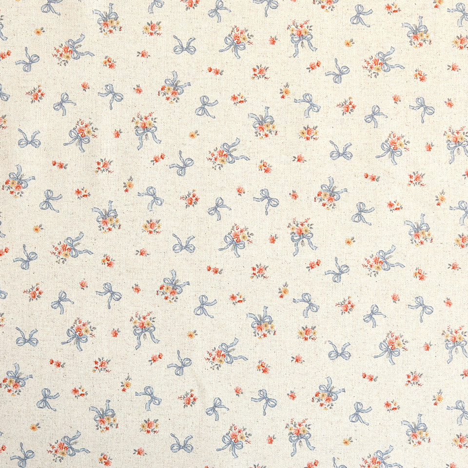 綿麻キャンバス生地 小花柄 50cmカット｜手芸専門店クラフトハート